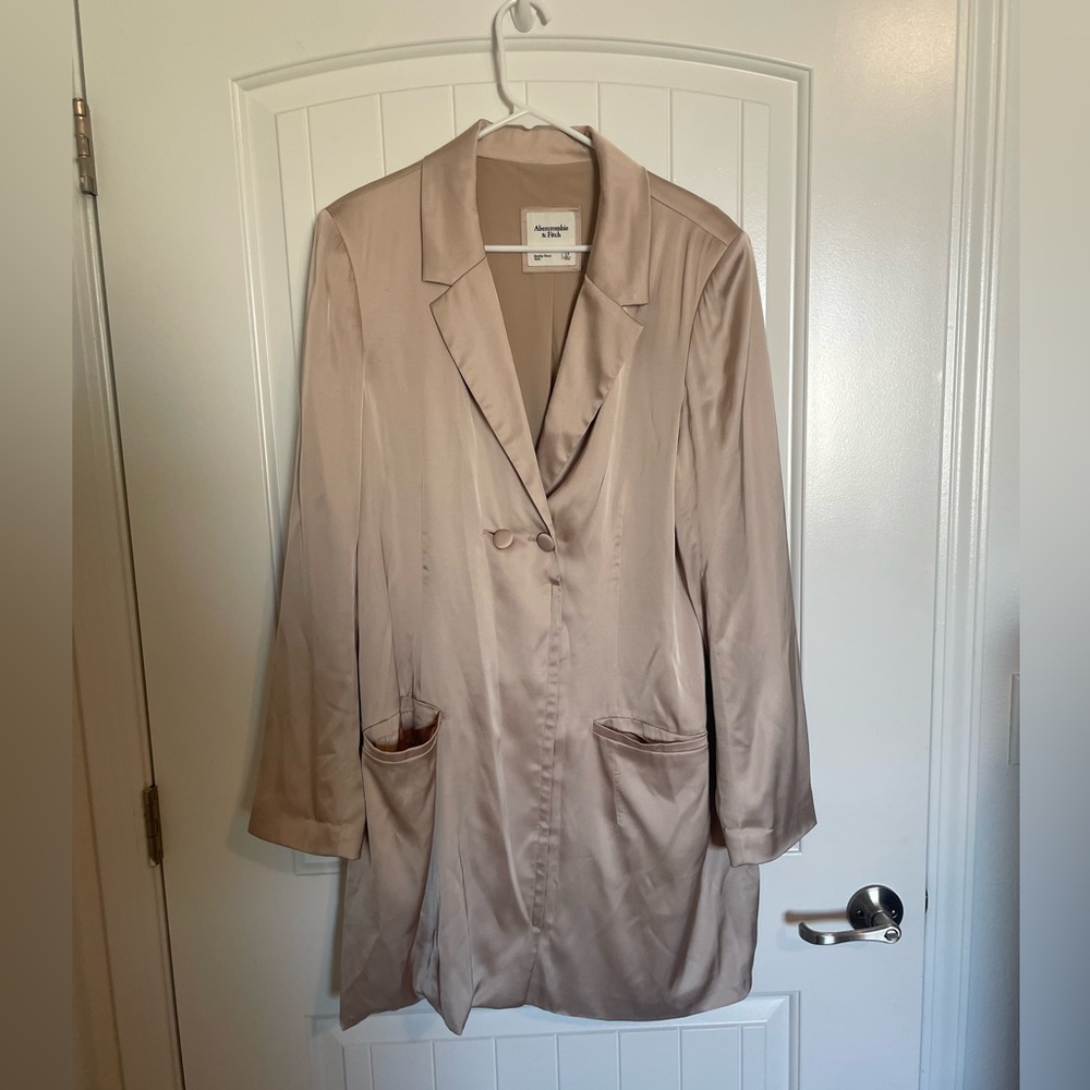 Abercrombie & Fitch silky blazer dress size large tall